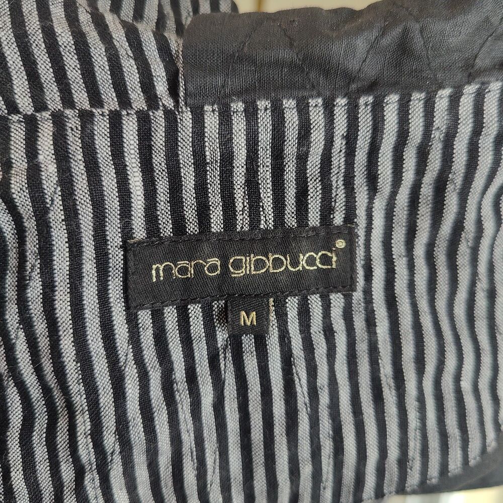Mara Gibbucci 100% Linen Asymmetrical Jacket Lagenlook Size Medium - Picture 9 of 11